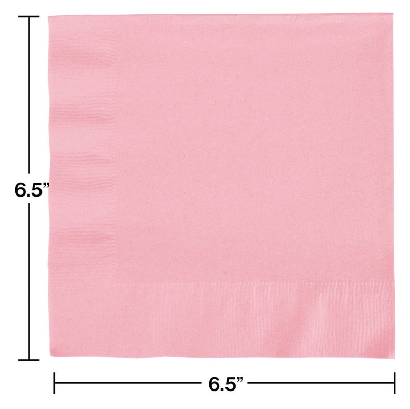 Creative Converting 240 Count Celebrations Lunch Paper Napkins, Classic Pink - Image 2